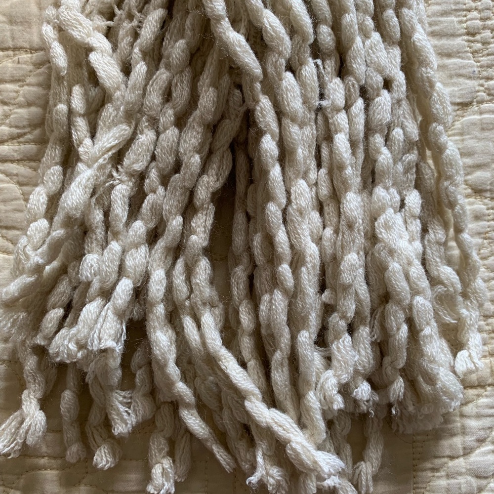 BOHO☁️ cozy neutral woven scarf / marshmallow soft - Picture 5 of 5